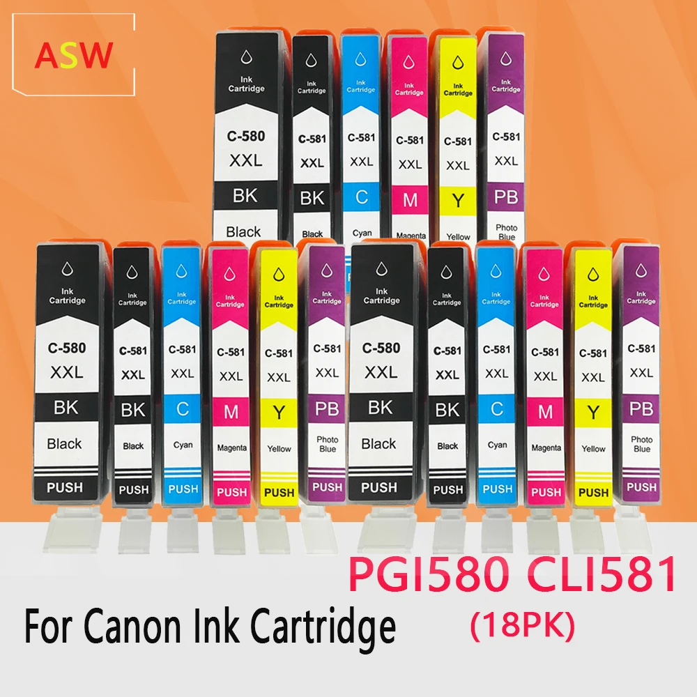 PGI580 581 совместимый с женскими чернилами картридж для принтера canon PIXMA TR7550 TR8550 TR 7550