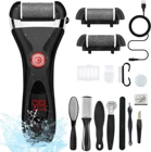 Аккумуляторная электрическая пилка для ног, аппарат для удаления мозолей, педикюрное устройство, инструменты для ухода за ногами, для пяток, удаление омертвевшей кожи, черный, 13