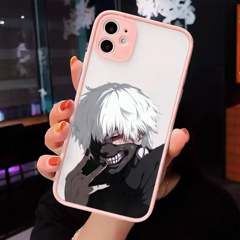 

Tokyo Ghoul Phone Case Pink matte transparent For iPhone 7 8 x xs xr 11 12 pro plus max mini Clear Funda