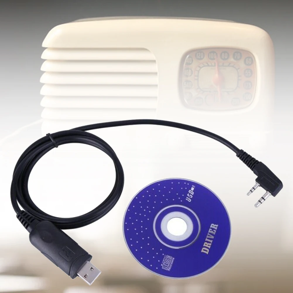 

Software CD Black Accessories USB Programming Cable Replacement Practical Professional Stable Radio Line Write For Baofeng UV-5R