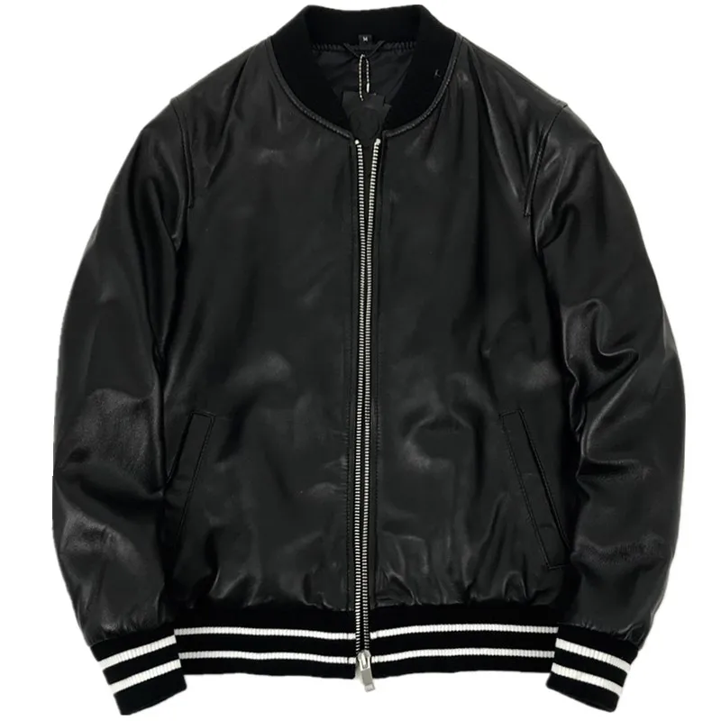 

Head Baseball Genuine Sheep Leather Embroidery Cultivate Natural Leather Jacket Women Leather Goat Jacket Coat High Quality