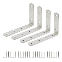 4pcs corner shelf bracketheavy duty stainless steel l bracket corner braceright joint angle brackets hardware 150x100x4mm
