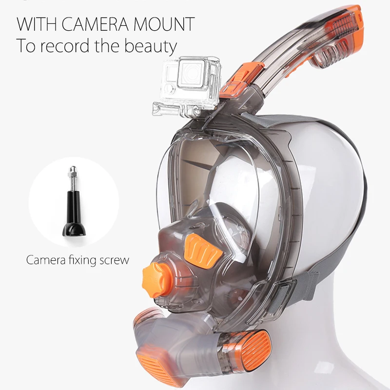 

Full Face Snorkeling Diving Mask Hyper Dry Top Oxygen Cylinder Anti-Fog Diving Goggles Scuba Gear Aquatics Equipment for Adults