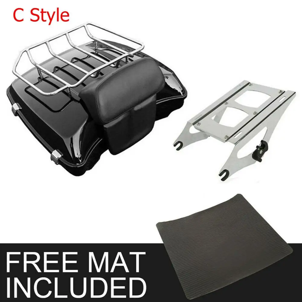 Мотоцикл бритва пакет багажник спинка багажная стойка для Harley Tour Pak Touring Road King Street