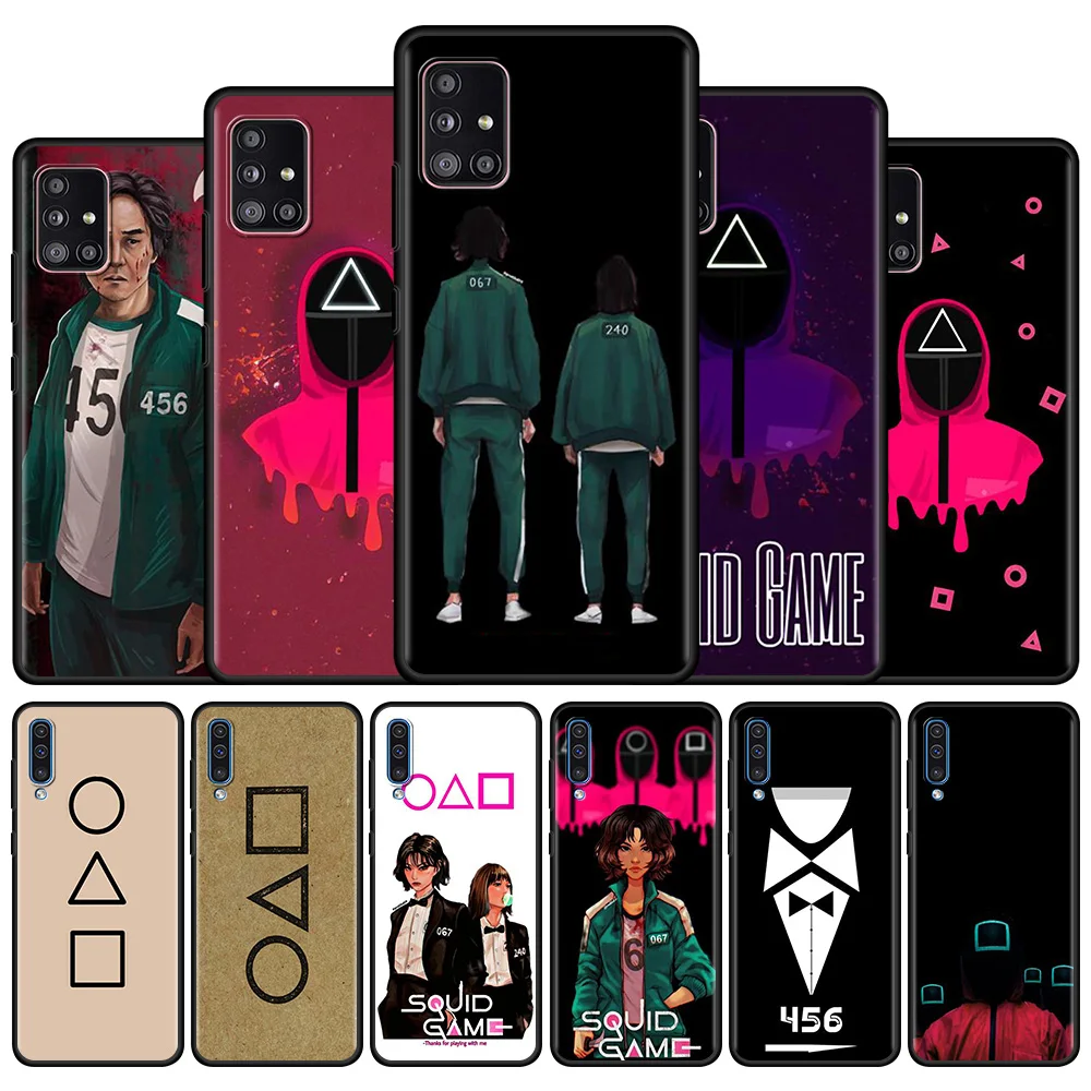 

Hot Squid Game Kpop Case For Samsung Galaxy A50 A02s A10 A70 A30 A20e A20s A40 A10s A90 A10e Casing Phone Shell Cover Bag
