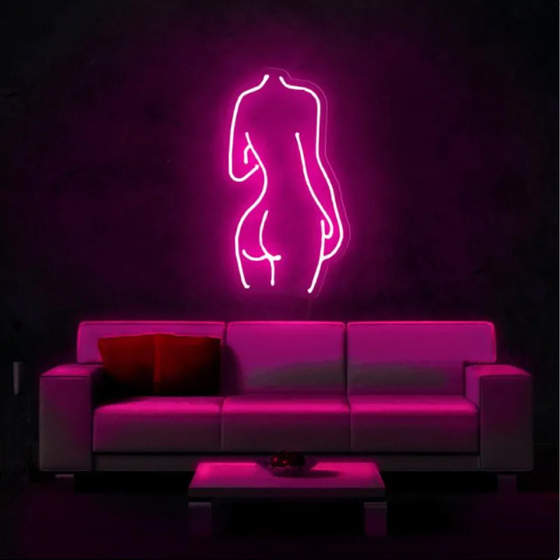 Sexy Lady Led Neon Light Sign Female Led Neon Pub Decor Light For Home Room Decor Bar Party Wedding Pink Gift for Girls