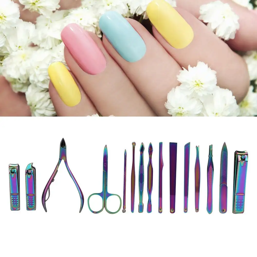 Машинка для стрижки ногтей 15 шт./компл. портативный комплект ножниц маникюра