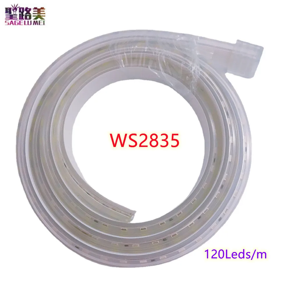 

1m 2m 3/5m 2835 LED Strip Light 120Leds/m 220V High Safety High Brightness IP67 Waterproof Flexible Led Tape Ribbon With EU Plug