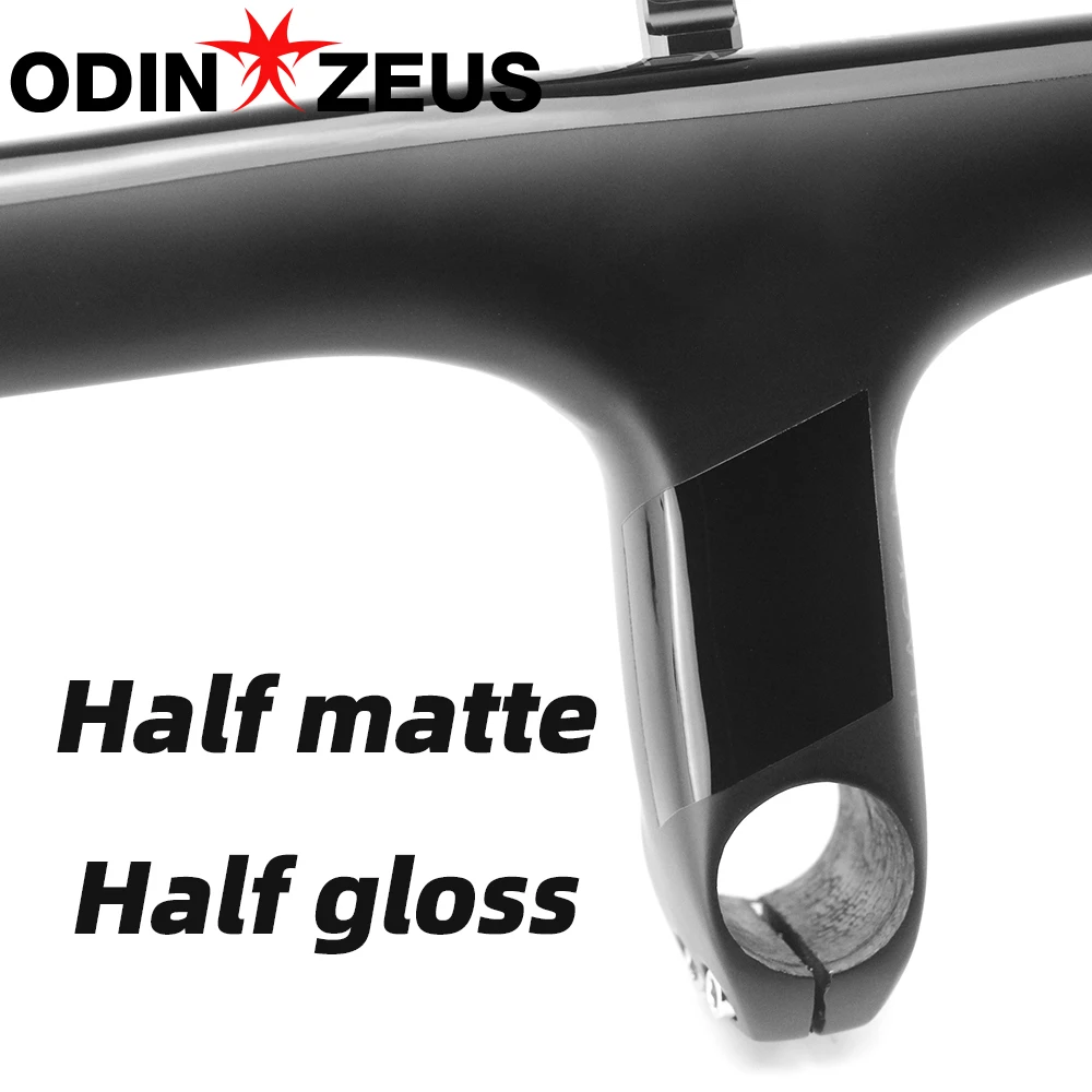 Продажа OdinZeus черный полностью из углеродного волокна, дорожный велосипед, интегрированный руль с стержнем, углеродный дорожный руль для 28,6 мм велос...