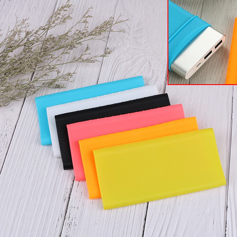 Силиконовый защитный чехол для Xiaomi Power Bank 2 10000 мАч два USB-порта кожаный внешнего
