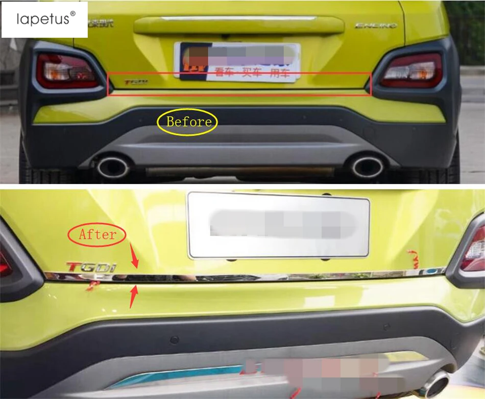 Lapetus аксессуары для hyundai Kona задняя крышка крышки багажника задняя дверь люк задняя дверь литая ручка загрузки отделка полосы