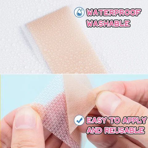 скотч для наращивания клейкая лента Клейкая лента для парика, сетка для парика и ластик с узлами, силиконовая таяющая кружевная лента, дышащая двухсторонняя лента для волос, многоразовая Нескользящая