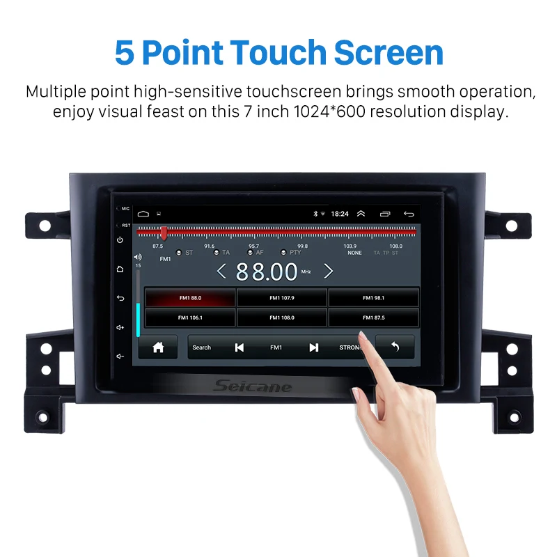 Seicane 2DIN Android 8 1 7-дюймовый Головной блок для SUZUKI GRAND VITARA 2005 2006 2007-2015 Радио Аудио