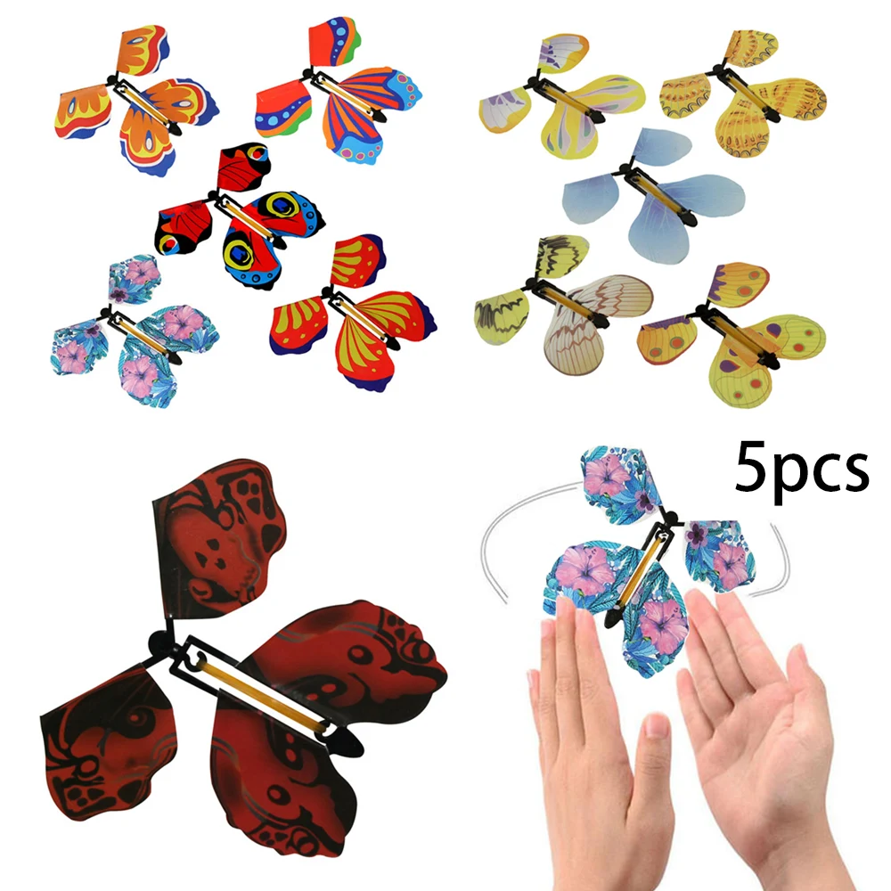 5 шт./компл. Летающая бабочка карточка детский Волшебный реквизит специальный