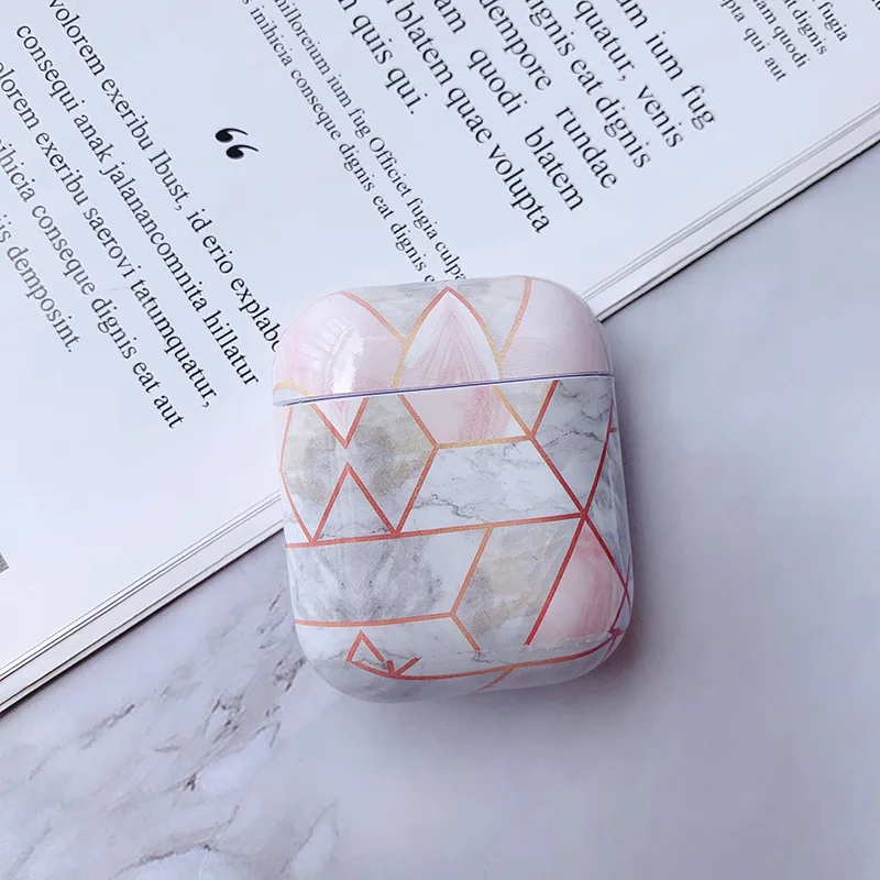 Роскошный белый мраморный чехол для Apple Airpods наушников Air pods коробка зарядки