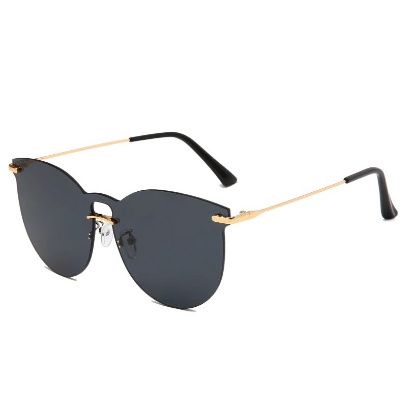 

Fashion Rimless Sunglasses Luxury Brand Design Women Oversized Metal Sun glasses UV400 Shades Eyewear oculos de sol