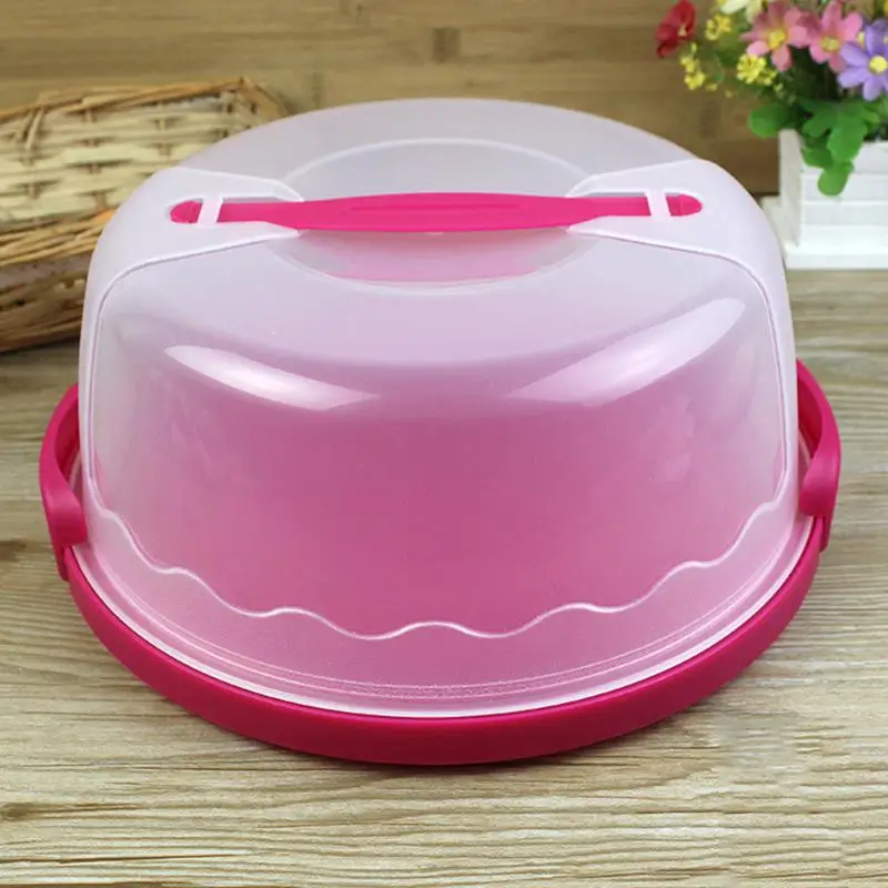 Cake Carrier Holder Box Portable Locking Transparent Case Caddy Container Dessert Gift for 10 Inch Cakes Food Grade Plastic | Дом и сад