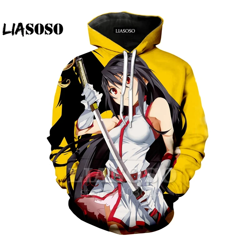 LIASOSO 2021 аниме анимэ Akame Ga Kill модная повседневная 3D печати для женщин мужчин