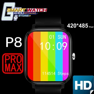 P8 pro max smart watch for men dt36 fitness tracker blood pressure watch for women smart watch 2020 pk amazfit gts iwo w46 w26 1 Item image
