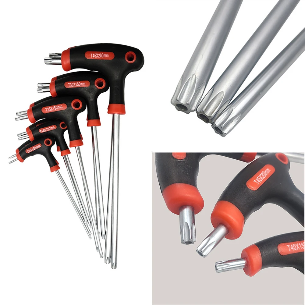 

10pcs Screwdriver With Ball End T Handle Storage Holder Professional Easy Install High Performance Hex Key Wrench Set Car Repair