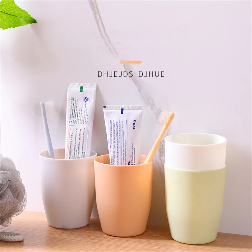 Plastic Mouthwash Cup Bathroom Accessories Comfortable Feel Simple Toothbrush Cup Home Travel Supplies Teethbrush Washing Cup