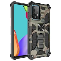 rugged armor camouflage bracket phone case for samsung galaxy s21 s20 fe note 20 plus ultra shockproof holder pc protector cover