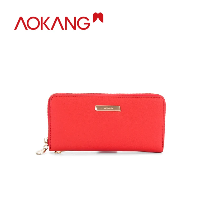 Женский кошелек AOKANG из искусственной кожи с карманами и отделением для монет