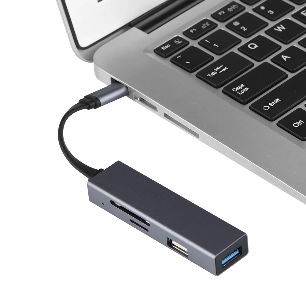 

6 Ports Type-C to USB3.0 Hub USB2.0 Type-C PD Charging TF/SD Card Reader for Macbook Pro