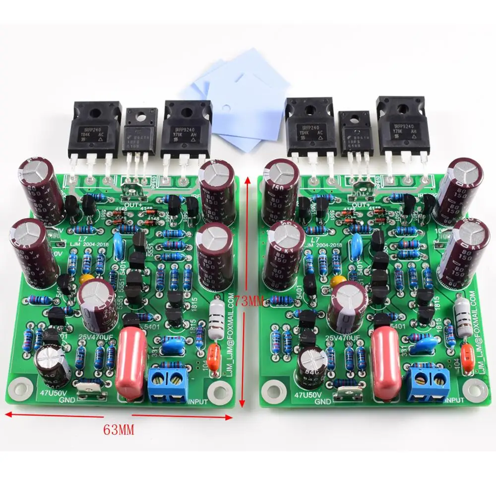 Фото 1 пара L7 MOSFET VISHAY IRFP240 IRFP9240 двухканальный аудиоусилитель мощности полевого транзистора готовая плата 150 Вт 300 Вт 350 Вт №3