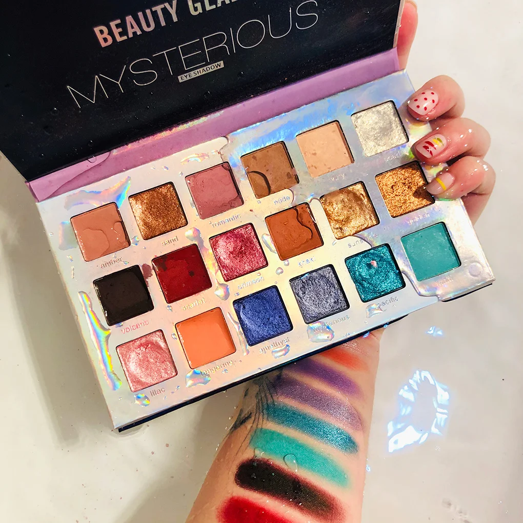 

Beauty Glazed 18 Color Eyeshadow Pallete Matte Shimmer Eyeshadow Waterproof Long-lasting Makeup Eyeshadow palette Cosmetics