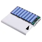 Двойной USB 8x18650 батареи DIY Power Bank Box держатель чехол Зарядное устройство светильник адаптер питания для планшета мобильный телефон (без батареи)