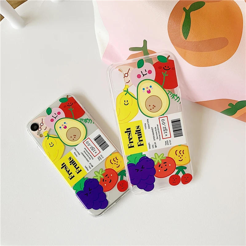 3CPizai забавные цветные чехлы для телефонов с фруктовым дизайном iPhone XS MAX XR X 7 8 6S Plus