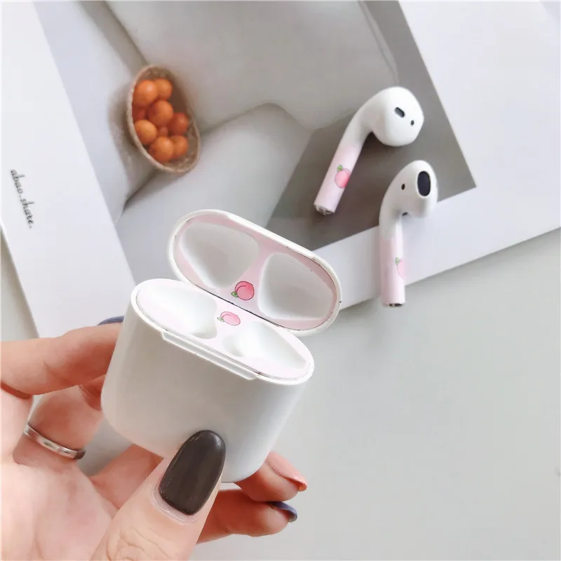 Kawaii Милая защита для кожи наклейка s для Airpods защита от пыли наклейка внутренняя Обложка Наклейка s пленка для Apple Air Pods 2 1