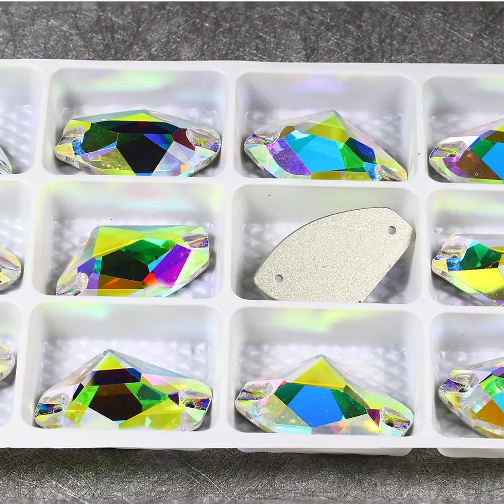 K5 стекло пришить Стразы AB Цвет головистой формы с украшением в виде кристаллов