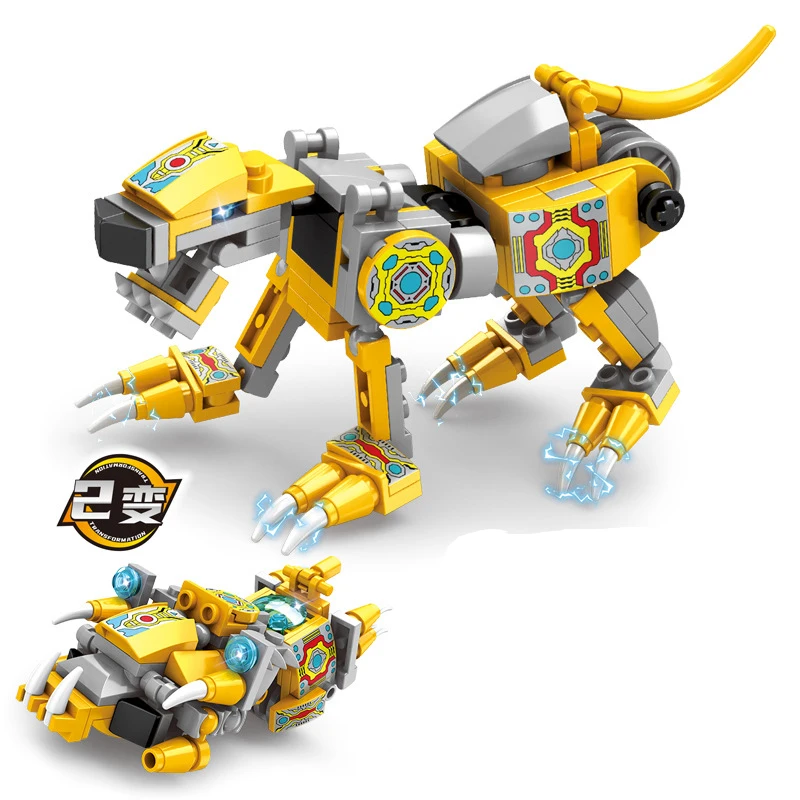 

428+PCS 4 IN 1 Wasp Mech Fighter Anime Figure Dolls Deformation Robot Model Building Blocks Kits for Boy Gifts