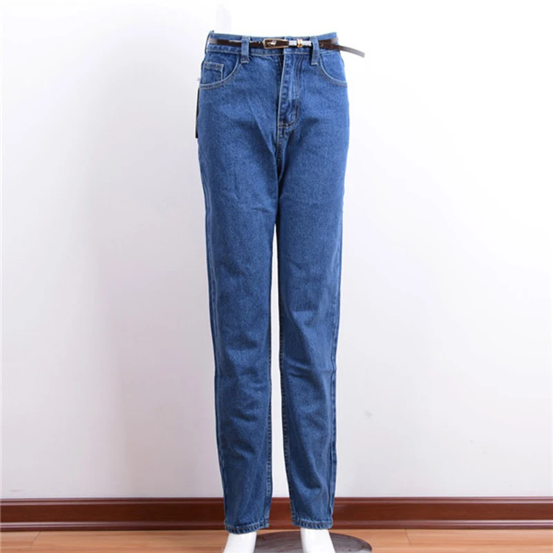 Женские джинсы-бойфренды GOPLUS синие джинсовые брюки с высокой талией модель C3009 2021