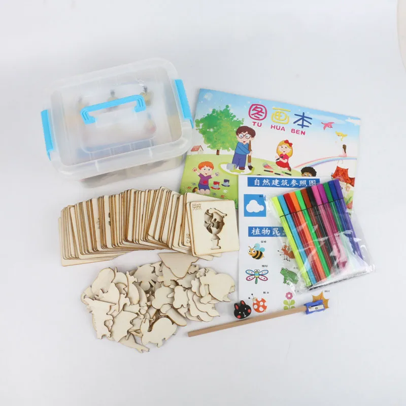 32 шт. детский Забавный Обучающий набор для рисования шаблон с акварельной ручкой