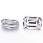 Изумрудная огранка Real D Цвет VVS1 свободные Муассанит 1-4 года ct отличный крой сверкающий камень Муассанит для обручального кольца для изготовления ювелирных изделий