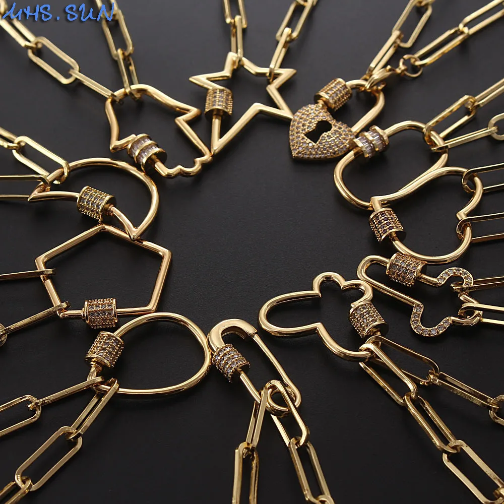 MHS.SUN Винтажный дизайн Мозаичные подвески из циркона, массивное ожерелье моды AAA CZ, шармы для женщин/девочек, различные украшения.