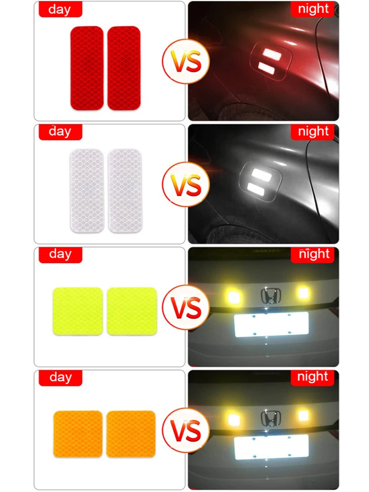 10 шт. автомобильные отражающие наклейки многофункциональная Предупреждение