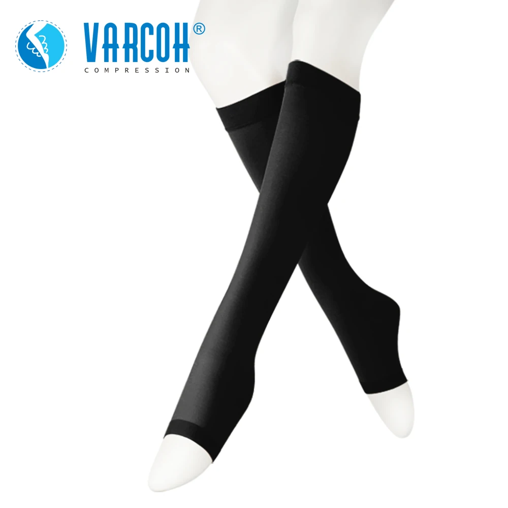 Медицинские компрессионные носки до колена для женщин и мужчин плотная