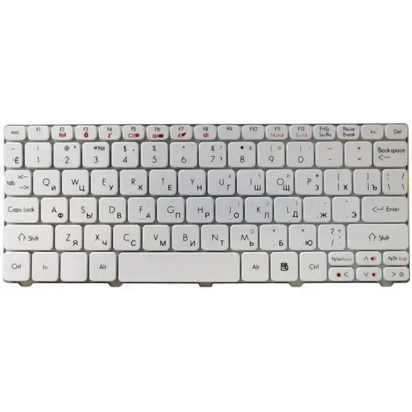 Клавиатура для ноутбука Acer Aspire One 521 AO532H D255 D260 D270 NAV50 PAV80 Happy Happy2 белая|Клавиатуры