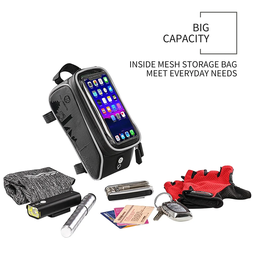 Нарамная Передняя велосипедная сумка 6 дюймового телефона сенсорный экран Экран