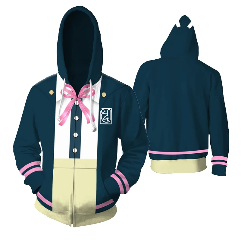 Костюм Danganronpa Косплей толстовки джунко эношима Nanami Chiaki куртки с капюшоном аниме