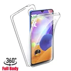 Полностью закрытый чехол из поликарбоната и силикона для Samsung A12 A02S A42 A50 A30S A40 A32, двойной прозрачный чехол для Galaxy A22 A52 A10S A20S A20E, чехол, 360
