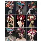 Яркая картина по номерам YI, ручная роспись, холст, современные цвета по номерам, цветочный портрет для домашнего декора, подарок сделай сам