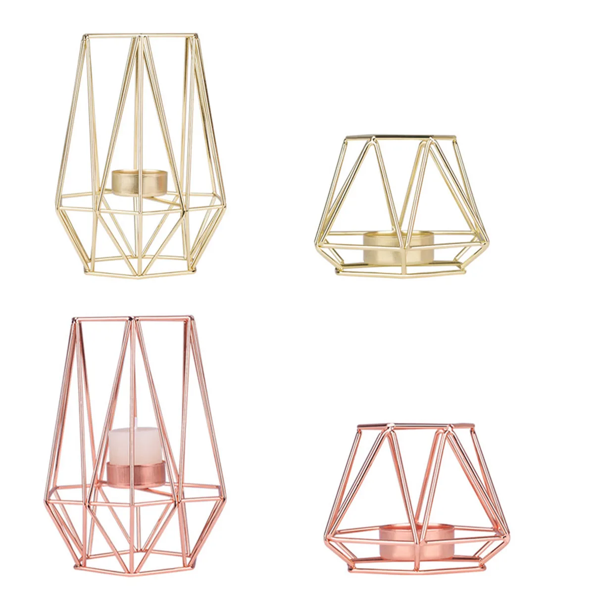 

Iron Candle Holder Candlesticks for Candles Lantern Wedding Centerpieces Home Decoration Christmas Dining Tabletop Ornaments