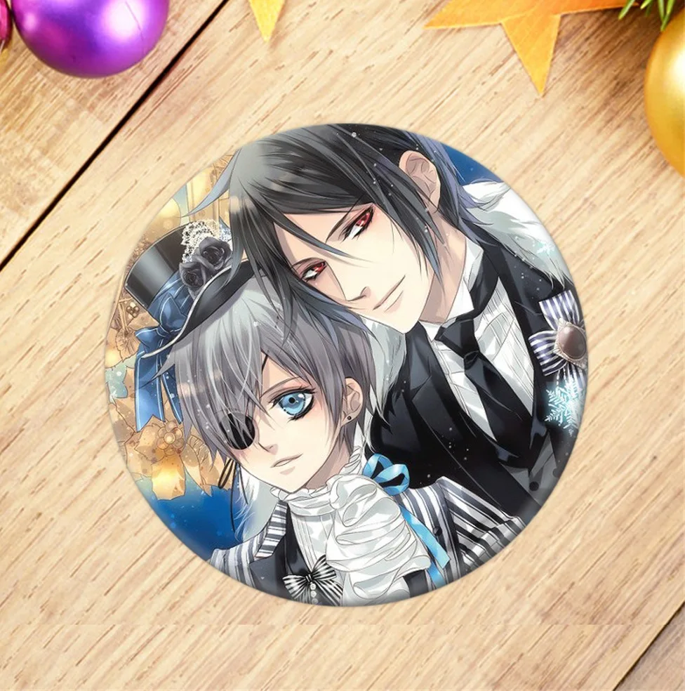 Аниме Черный дворецкий бейдж с дисплеем мультяшная фигурка металлическая