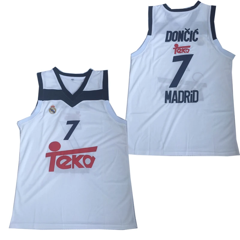 BG Баскетбол Майки TEKA 7 Doncic Джерси Вышивка Швейные на открытом воздухе спортивный