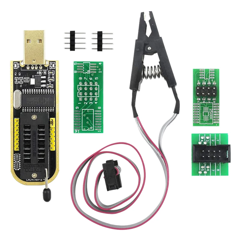 AYHF SOP8 SOIC8 Тесты зажим для EEPROM 25CXX / 24CXX с CH341A 24 25 серии Flash Биографические очерки USB